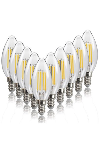 Choice 4w Warm white C35 10pcs E14 LED Bulb AC220/240V 4W 6W Filament Candle ...