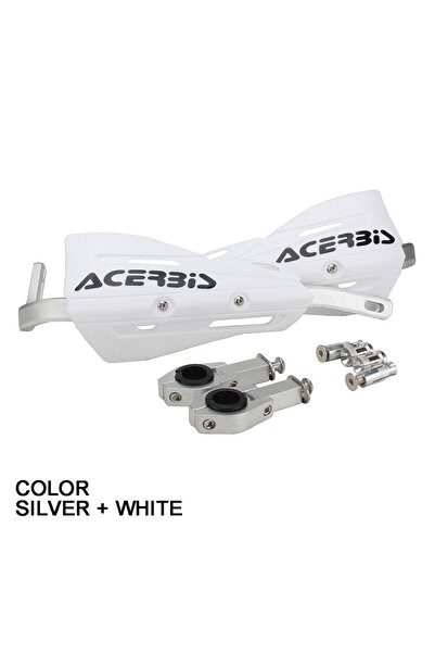 Choice11 White 2 22 28mm Hand Guard Handguard Protector For Yamaha KTM EXC SX...