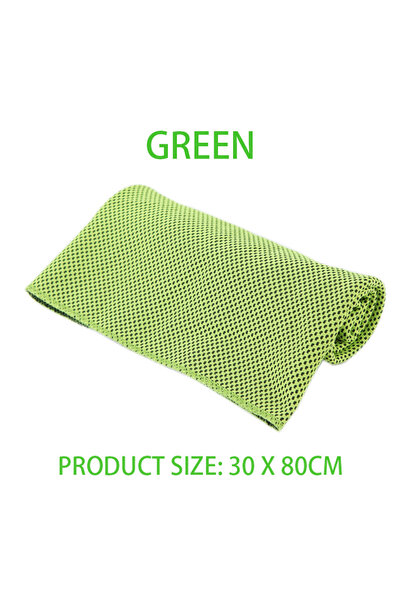 Choice 30x80cm green Outdoor Microfiber Quick Drying Sports Cooling Ice Towel...