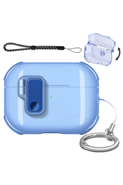 Choice5 for AirPods Pro 3 Clear Blue Earphone Case for AirPods Pro 3/Pro 2/4 ...