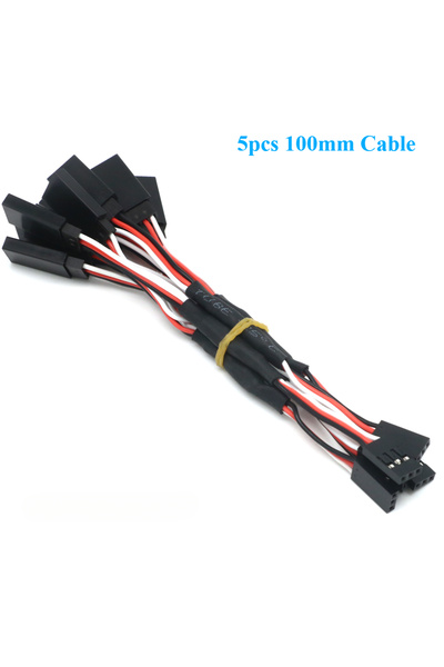 Choice1 5pcs 100mm Cable 5PCS 100/150/200/300/500mm RC Servo Y Extension Cord...