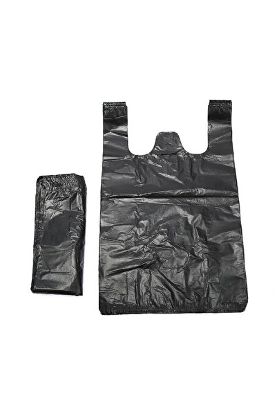 Choice1 100pcs 22X35cm black 100PCS Black Plastic Shopping Bag Vest Storage B...