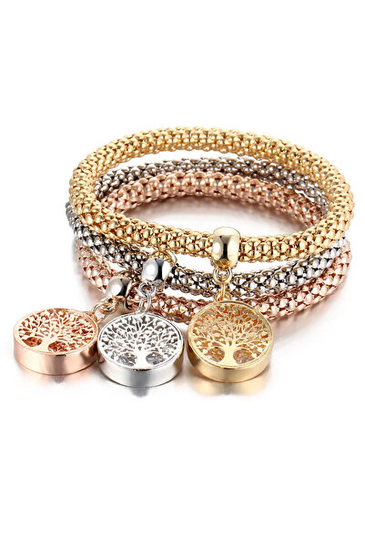 Choice Tree of Life 3Colors/Lot Tree Of Life Elastic Bracelet Set For Women C...