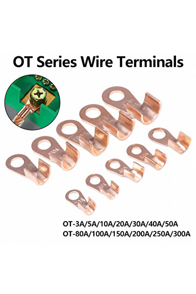 Choice26 20 Pieces 3A 10/20pcs OT Type Wire Terminals Copper Crimp Lugs 3A~30...
