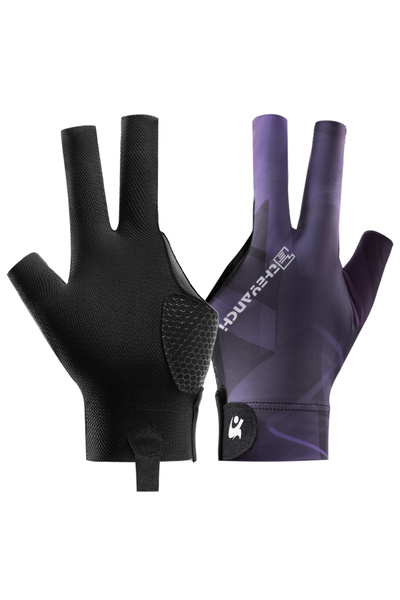 Choice Black purple Billiards Glove Left Hand Three Finger Snooker Billiard G...