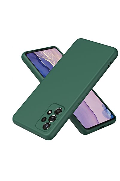 Choice غلاف هاتف A52 4G 5G الأصلي من السيليكون السائل باللون الأخضر الداكن له...