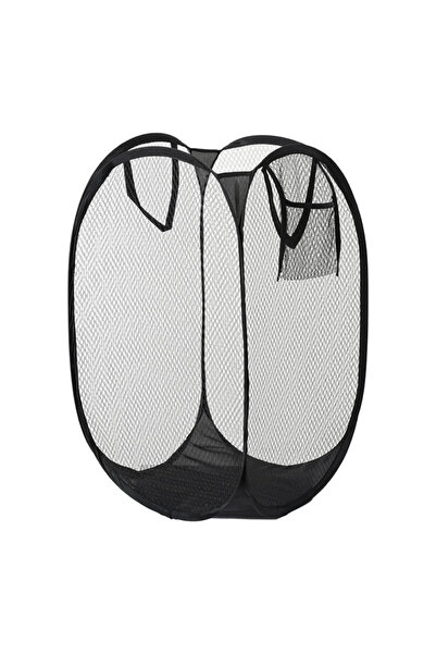 Choice black Dirty Clothes Basket Skeleton Ventilated Foldable Easy Storage P...