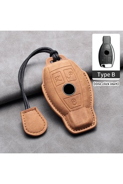 Choice13 غطاء مفتاح سيارة جلدي أصفر B2 لسيارات مرسيدس بنز W205 W212 X166 W176...