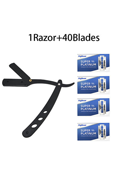 Choice1 1 Razor 40 Blades Men's stainless steel razor blade, manual razor cla...