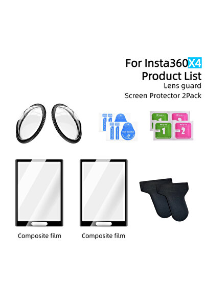 Choice6 Set 7 for X4 Tempered Glass Film For Insta360 X4 X5 Screen Protector ...