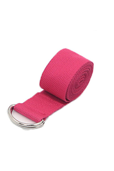 Choice Rose Red 183*3.8cm Yoga Strap Cotton Exercise Yoga Belt Adjustable Wov...