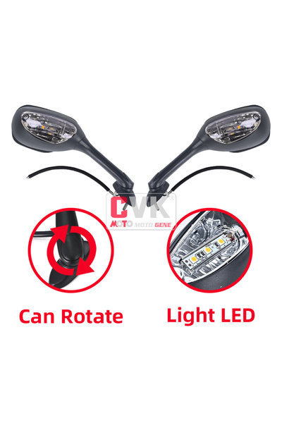 Choice1 مصباح LED دوار للمرآة الخلفية CVK لدراجات سوزوكي GSXR600 GSXR750 GSXR...