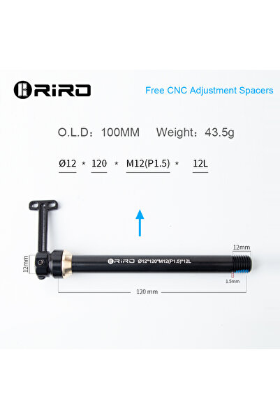 Choice7 QR TZ 12-120-12 RIRO Bicycle Hidden Quick Release Barrel Shaft Rod 12...