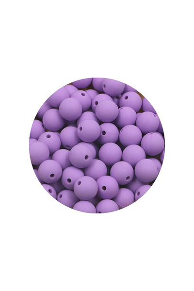 Choice 100pcs light purple Kivoct 100Pcs 12MM Round Silicone Beads For Jewelr...