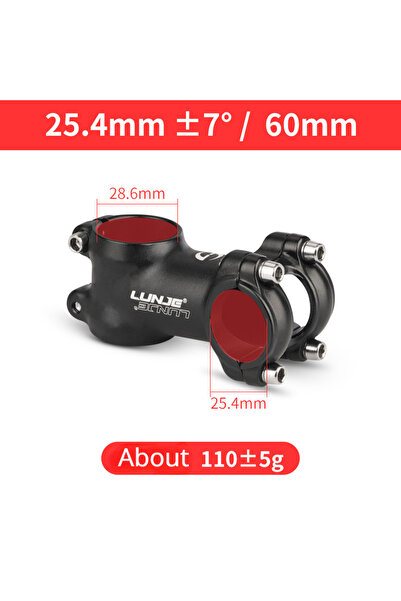 Choice 25.4x60mm 7Degree 7° Bicycle Handlebar Stem 25.4/31.8mm Ultralight Mou...