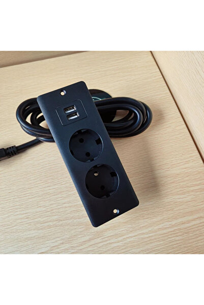 Choice1 مقابس طاولة مدمجة بمنفذين USB أسودين (نوع C) 5 فولت 2.1 أمبير، تعمل ب...