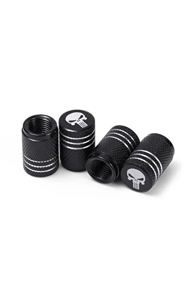 Choice3 4pcs black 4pcs Skull Pattern Tire Valve Caps Decor Car Motorcycle Bi...