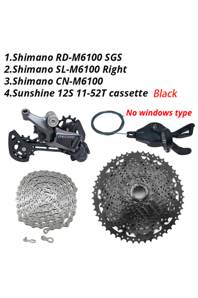 Choice No windows 52T Black Shimano Deore M6100 1x12 Speed Derailleurs Groups...