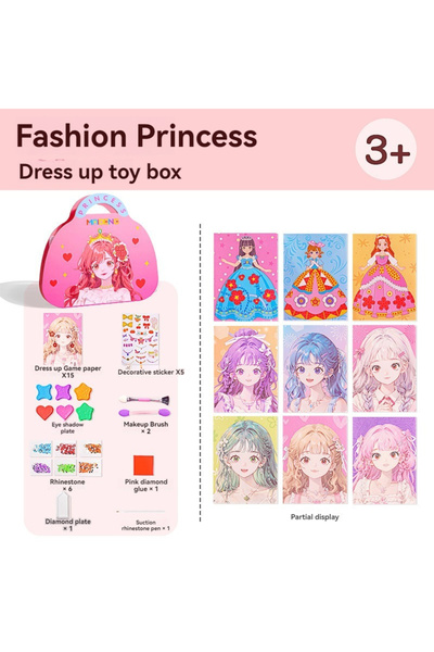 Choice WHITE DIY Paper Art Craft Kits-3 in 1 Princess Makeup Kit with Diamond...