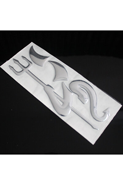 Choice Silver Car Little Devil Pattern Demon Horn Sticker 3d Reflective Decal...
