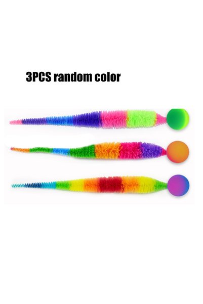 Choice 3pcs Kitten Interactive Toys Tickle Cat Colorful Bouncing Ball Pet Cat...