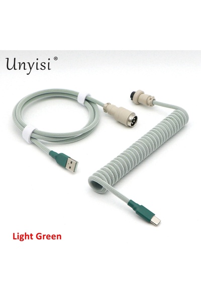 Choice 1.2m - 15cm Coiled Light Green Hand Made Paracord and PET Double Sleev...