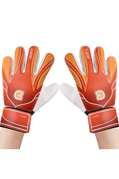 Choice 6 Red 1 pair Non-Slip Soccer Goalie Gloves with Double Wrist Protection
