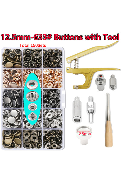 Choice8 NKTZ-JS-633C New Metal Snap Buttons Botones Bouton Pression With Pres...