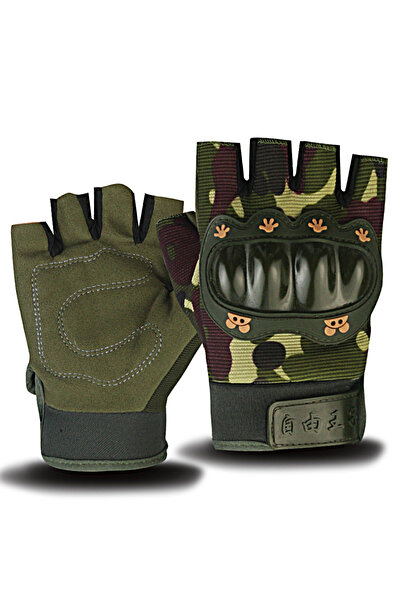Choice half camouflage Children Tactical Gloves Cycling Knuckle Protection Ha...