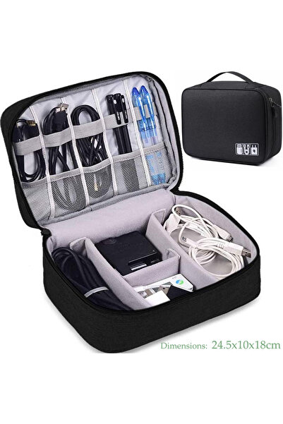 Choice 1 Layer Black Cable Storage Bag with 3 Sizes Digital Electronic Access...