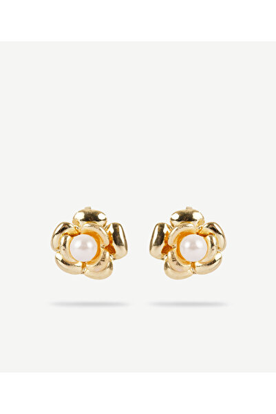 Yargıcı Pearl Detailed Gold Earrings