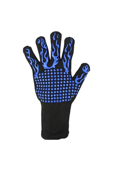 Choice1 33cm blue 1pc Universal Anti-Slip Heat-Resistant Barbecue Oven Gloves...