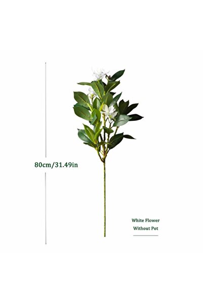 Choice 80cm White 80/120cm Tropical Artificial Ficus Large Banyan Plants Plas...
