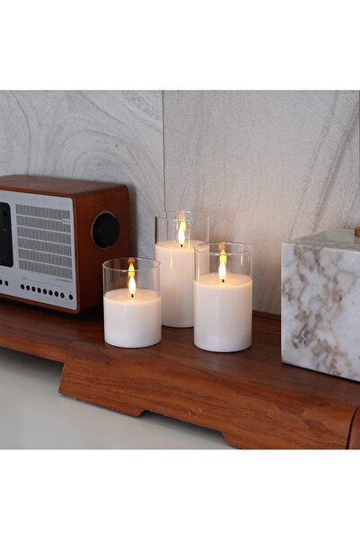 Choice 3PCS-White LED Flameless Candles with Remote Timer Realistic Flickerin...