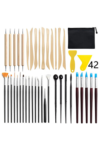 Choice 42pcs 42/61Pcs/Set Pottery Clay Sculpting Tools Kit for Art Craft Cera...