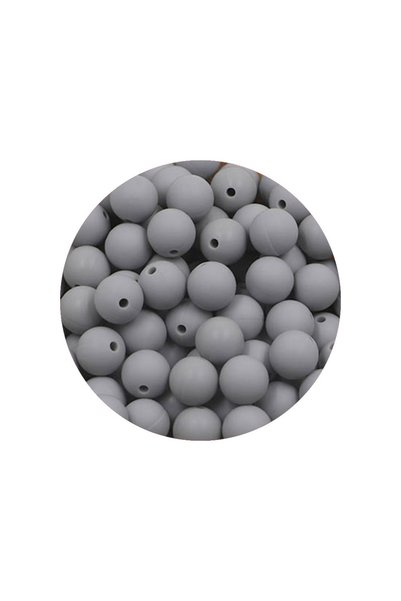Choice 100pcs light gray Kivoct 100Pcs 12MM Round Silicone Beads For Jewelry ...
