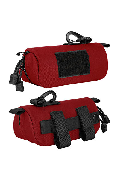 Choice5 Red Tactical MOLLE Sunglass Case Semi-Hard Shell Eyewear Pouch with C...