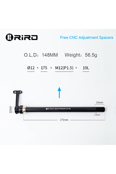 Choice4 QR TZ 12-175-19 RIRO Bicycle Hidden Quick Release Barrel Shaft Rod 12...