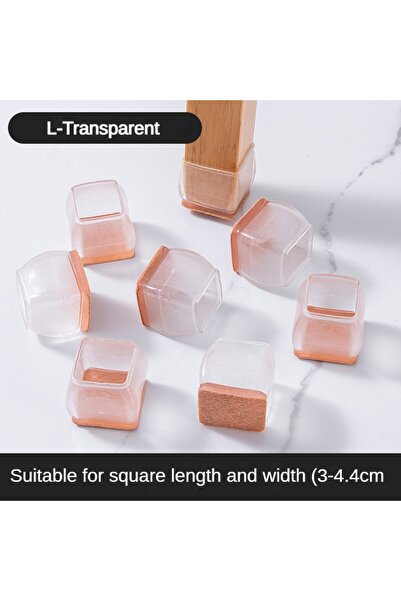 Choice 8 Pcs L-Square 16/8/4Pcs Silicone Non-Slip Legs Pads Thick-soled Furni...