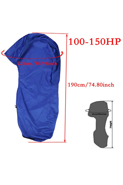 choice2 100-150hp 420D 6-225HP Boat Full Outboard Engine Cover Waterproof Sun...