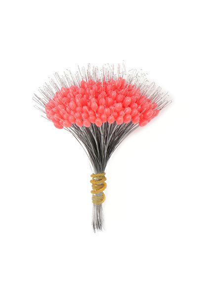 Choice S Red 300Pcs Silicone Space Bean Oval Stopper Bobber Profession Fishin...