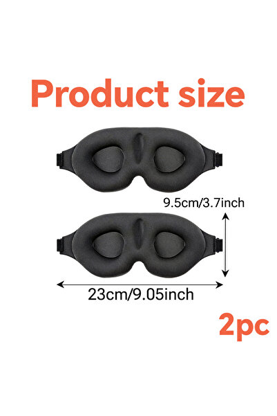 Choice1 2pc 3D Sleep Mask Sleeping Aid Blindfold Block Out Light Portable Sof...