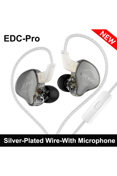 Choice5 NEW Silverplated Mic NEW KZ EDCPRO HIFI Best In-ear Wired Earphone Hi...