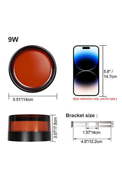 choice2 Round-Brown LVL Modern LED Wall Lamp 9W Small Round & Square Waterpro...