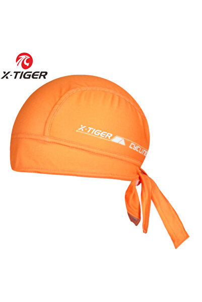 Choice غطاء رأس للدراجات من البوليستر قابل للتنفس من ماركة Orange X-Tiger/وشا...