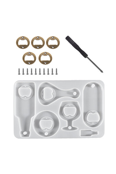 Choice Set A DIY Bottle Opener Tools Set Resin Molds Beer Opener Silicone Mol...