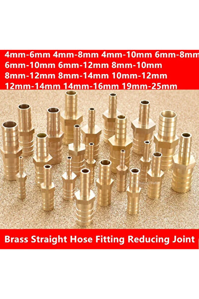 Choice8 Other 4mm-6mm Brass Straight Hose Pipe Fitting Barb Reducing Water Pi...