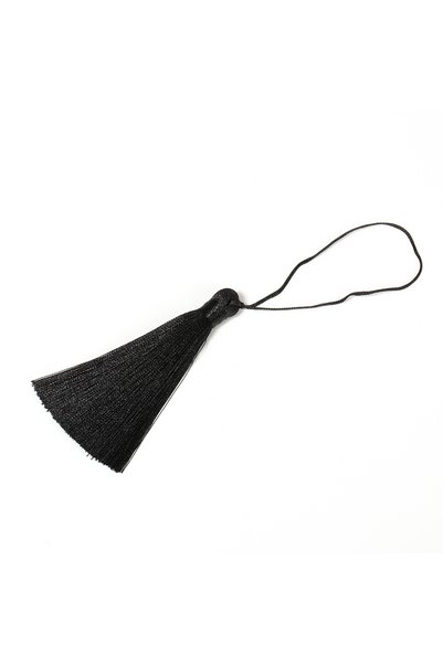 Choice 10PCS Black 10pcs Polyester Silk Tassel Brush 8cm Satin Tassel for Jew...