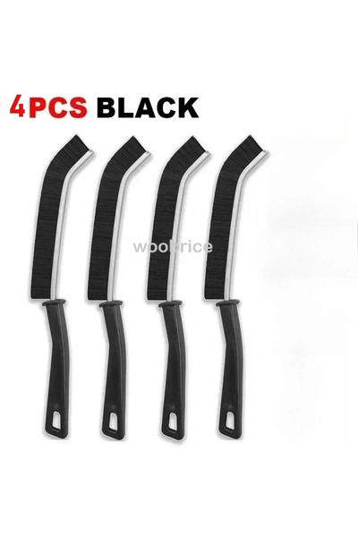 choice2 as show 4pcs black Hard Bristle Crevice Cleaning Brush Cleaning Brush...