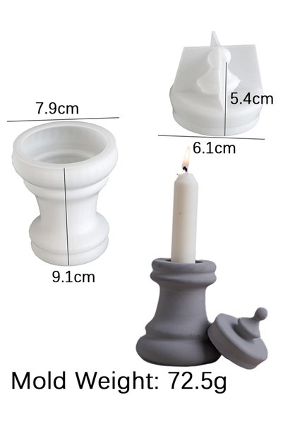 Choice 01 Chess Candle Jar Silicone Mold Set Creative Chess Crystal Epoxy Cas...